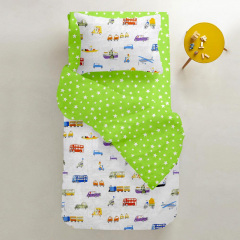 Набір простирадла на резинці COSAS LIME STARFALL Ранфорс 60х120х12 см 2 шт Салатовий/Білий Бердичів