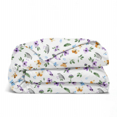 Подростковая постель с простыней на резинке BIRDS CS3 Cosas Фиолетовый 160х220 см Александрия