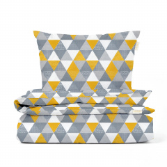 Підліткова постіль без простирадла TRIANGLES Cosas жовтий 155х215 см Володимир-Волинський
