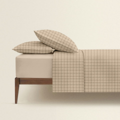 Полуторна постільна білизна Beige Geometry CS2 COSAS Бежевий 160х220 см Київ