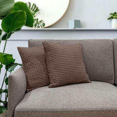 Наволочка COSAS Mousse Greek Waffle 50х50 см Шоколад Молочанськ