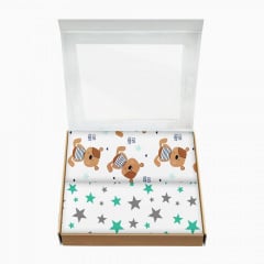 Набір пелюшок COSAS TEDDY BEAR Бязь 80х100 см 2 шт М'ятний Слов'янськ