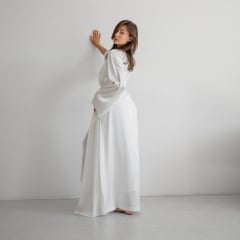 Женский халат COSAS Silky Cloud L-XL Белый Ясногородка