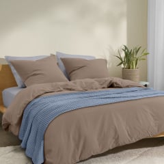 Плед-покривало вафельне COSAS 240х260 см Maya Greek Waffle Сизий Бориспіль