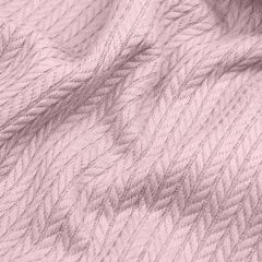 Плед-покривало косичка COSAS 240х260 см Blush Knitted Braid Сакура Березнегувате