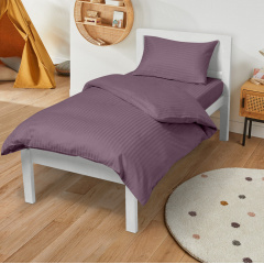 Дитяча постільна білизна сатин в ліжечко AURORA CS1 Cosas Баклажан 110х140 см Ладан