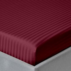 Подростковая постель сатин с простыней на резинке SANGRIA CS1 Cosas Бордовый 160х220 см Городок