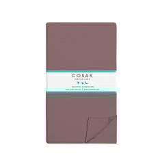 Євро постіль з простирадлом на гумці MOUSSE CS10 COSAS Шоколад 200х220 см Гуляйполе