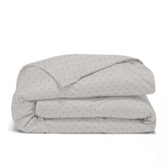 Євро постіль з простирадлом на гумці MINI DOTS CS2 COSAS Бежевий 200х220 см Дубно