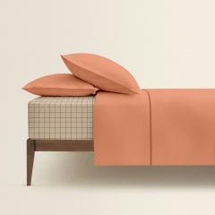 Семейный комплект постельного белья Amber CS5 COSAS Терракотовый 2х160х220 см Братское