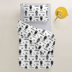 Євро наволочка COSAS ROBOTS CS1 50х70 см Сірий Ізмаїл