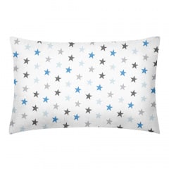 Набір наволочки і простирадло COSAS BLUE GREY STARS & SKYEY CS1 Ранфорс 160х200 см Блакитний Вишгород