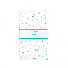 Полуторна постіль з простирадлом на гумці COSAS Color BLOTS CS2 160х220 см Різнокольоровий Березнегувате