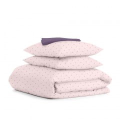 Двуспальное постельное белье MINI DOTS CS23 COSAS розовый 180х220 см Васильевка