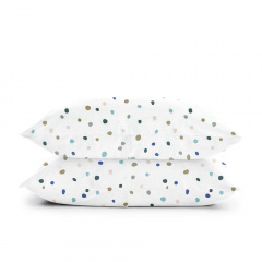 Півтораспальний комплект на резинці COSAS COLOR BLOTS CS3 Ранфорс 160х220 см Сірий/Білий Київ