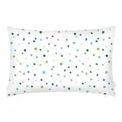 Підлітковий комплект на резинці COSAS COLORFUL BLOTS CS1 Ранфорс 155х215 см Сірий/Білий Вишневе