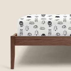 Простыня на резинке 120х200 см ANIMALS COSAS Белый Лубны