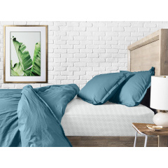 Полуторное постельное белье Azure CS1 COSAS бирюзовый 160х220 см Шепетовка