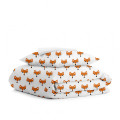 Подростковый комплект на резинке COSAS FOX PAWS CS1 Ранфорс 155х215 см Оранжевый Каменское