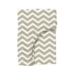 Простирадло на резинці в дитяче ліжечко 60х120 см BISCUIT ZIGAZAG COSAS Пісочний Ясногородка