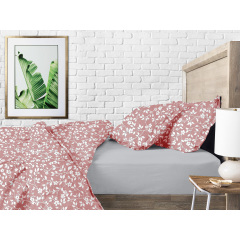 Двуспальный комплект COSAS ROSE FLOWERS Ранфорс 180х220 см Красный Вышгород