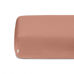 Простирадло на резинці COSAS COPPER Ранфорс 90х200х20 см Корал Березне
