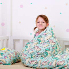 Підліткова підковдра COSAS MINT UNICORN Ранфорс 155х215 см М'ятний Новомиколаївка