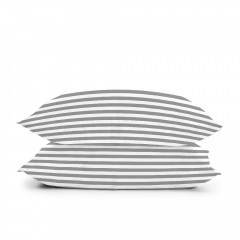 Двуспальное постельное белье Lines COSAS серый 180х220 см Братское