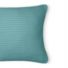 Наволочка COSAS Azure Knitted Braid 50х50 см Бірюзовий Хуст