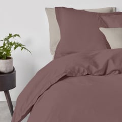 Півтораспальний комплект без простирадла COSAS MOUSSE Ранфорс 160х220 см Шоколад Березне
