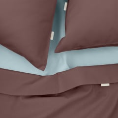 Півтораспальний комплект без простирадла COSAS MOUSSE Ранфорс 160х220 см Шоколад Березне