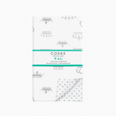 Семейный комплект постельного белья Crown COSAS Белый 2х160х220 см Киев