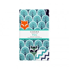 Полуторная постель с простыней на резинке Wood Bear COSAS бирюзовый 160х220 см Броды