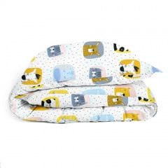 Підліткова постільна білизна COLOR ANIMALS CS1 COSAS Білий 155х215 см Березнегувате