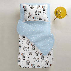 Дитяче простирадло COSAS LIGHT BLUE STARFALL Ранфорс 60х120х12 см Блакитний Новомиколаївка