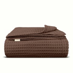 Плед-покривало вафельне COSAS 200х220 см Mousse Greek Waffle Шоколадний Мелітополь