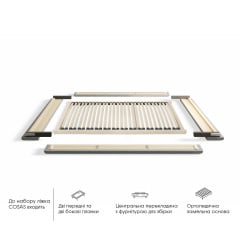 Ліжко двоспальне COSAS Mango Cashmere 160x200 см Стальний Нова Каховка