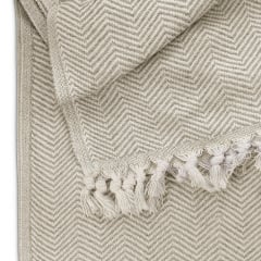 Плед хлопковый COSAS TWISTY 200х230 см Песочный Гуляйполе