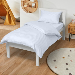 Подростковая постель сатин с простыней на резинке PORCELAIN Cosas Белый 160х220 см Каменское