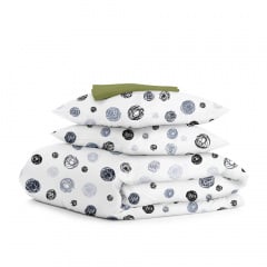 Полуторное постельное белье Yarn Balls CS3 COSAS серый 160х220 см Ахтырка