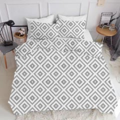 Семейный комплект постельного белья Ornament CS3 COSAS серый 2х160х220 см Бородянка