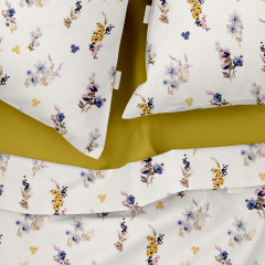 Євро постіль з простирадлом на гумці Cosas Summer Garden 200х220 см Різнокольоровий Камінь-Каширський