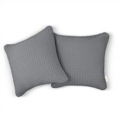 Наволочка COSAS Shadow Greek Waffle 45х45 см Графіт Дубно