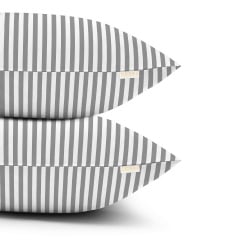 Двоспальна постіль з простирадлом на гумці Lines COSAS сірий 180х220 см Фастів