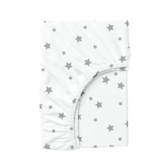 Набор Простыня на резинке COSAS STARS Ранфорс 180х200х20 см 2 шт Серый/Белый Бердянск