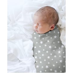 Набір пелюшок COSAS SAFARI & STARS Бязь 80х100 см 2 шт Сірий Прилуки