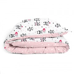 Детский пододеяльник COSAS PANDA Ранфорс 110х140 см Розовый Миргород