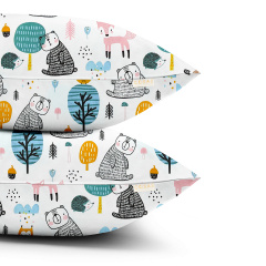 Набір наволочок на подушку 50х70 см FOREST ANIMALS COSAS Зелений Київ