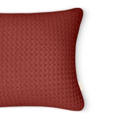 Наволочка 50х50 см Ruby Greek Waffle COSAS Бордо Ладан