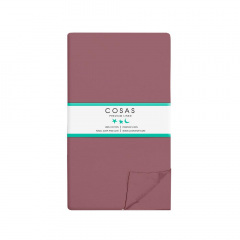 Полуторна постіль з простирадлом на резинці Blueberry CS2 COSAS Сливовий 160х220 см Братське